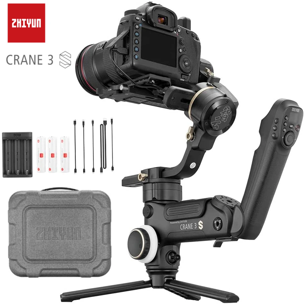 

Zhiyun Crane 3S 3S-E 3S Pro 3-Axis Handheld Gimbal Stabilizer for DSLR Cameras Camcorder 6.5kg Payload Extendable Roll Axis