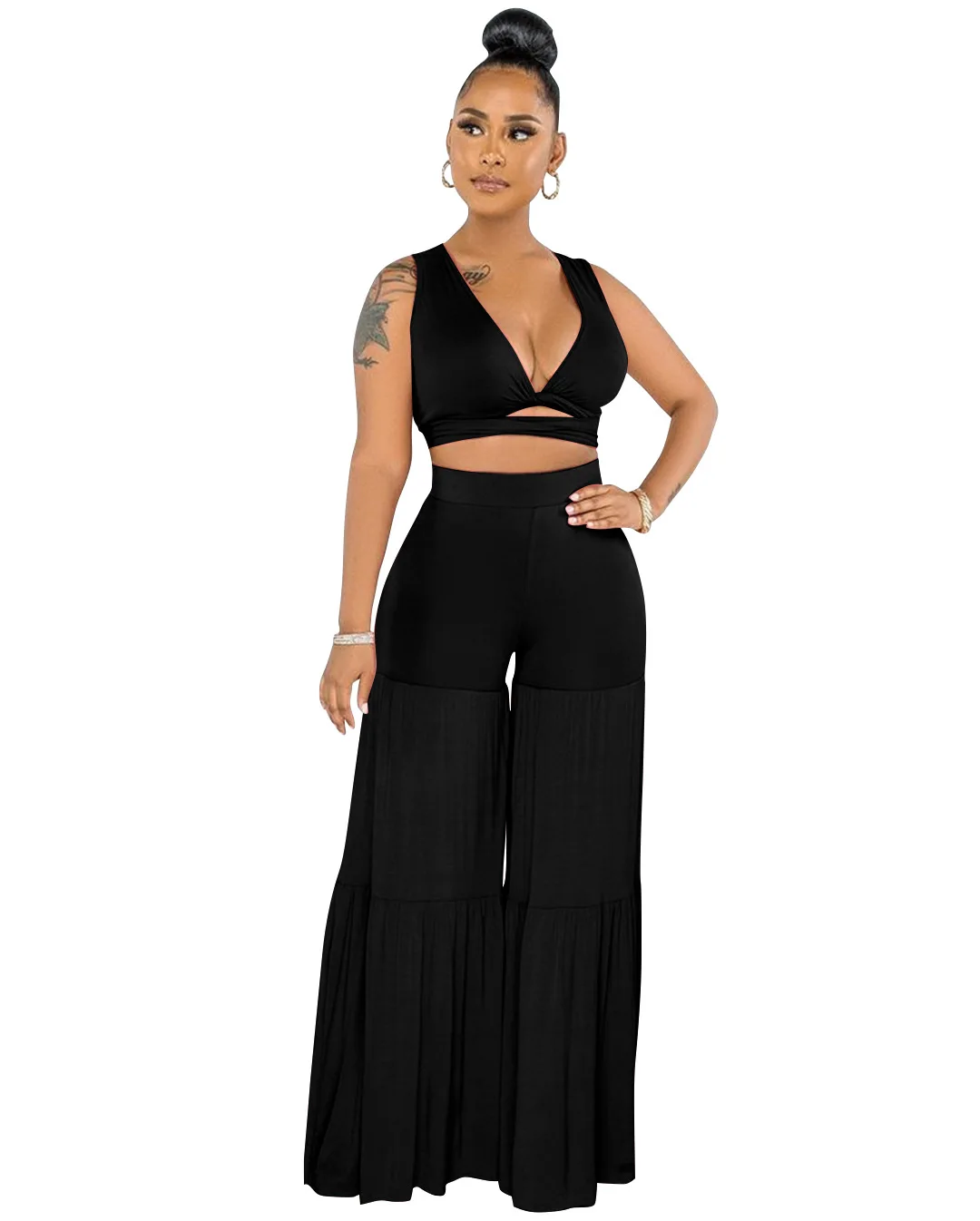 

FS4080A 2021 New trendy women clothing casual two piece pants set
