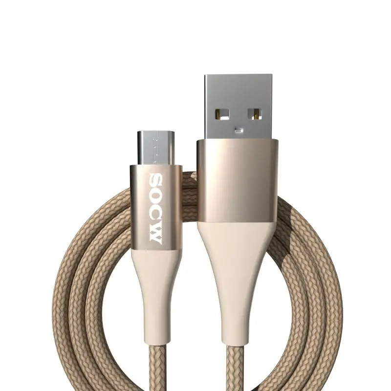 

SOCW 2021 wholesale factory nylon braided fast charging charger data usb charger cable for mobile iphone