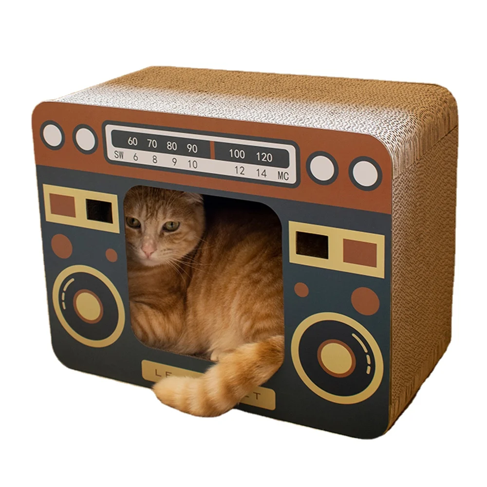 

Fun radio-shaped cat litter scratcher durable oven cat litter scratcher unique game console cat litter scratcher