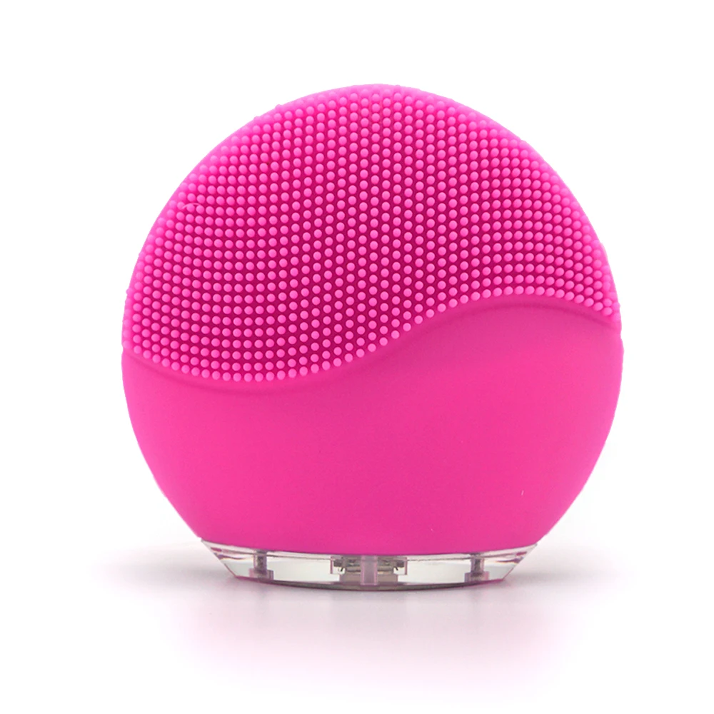 

Rechargeable Waterproof Silicone Facial Cleanser Electric Massager Cleansing System Facial Brush for Skin Care, Pink/blue/red/rose pink