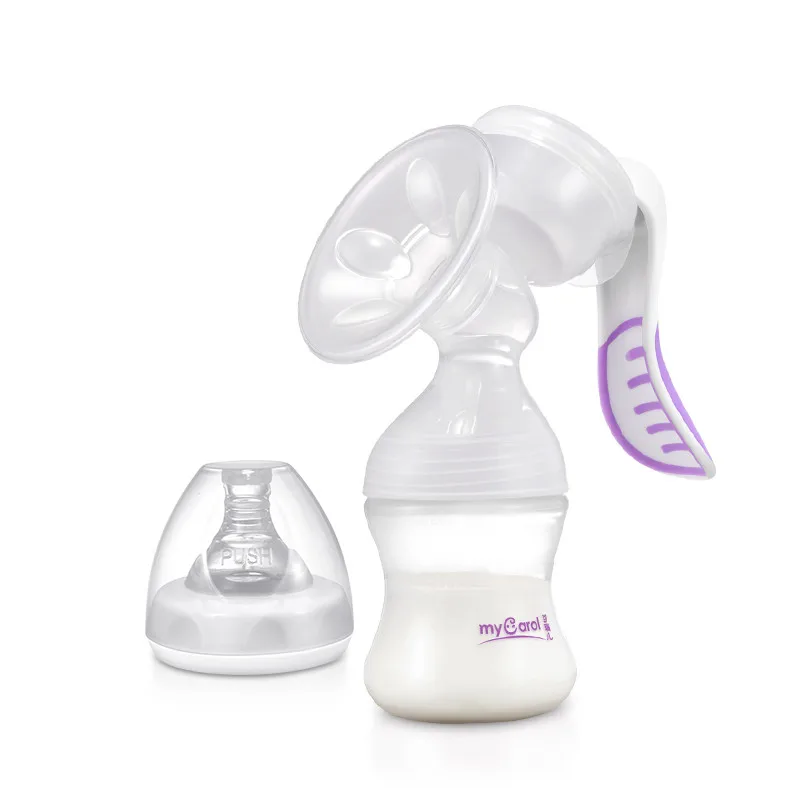 

BPA Free Manual Silicone Breast Pump Adjustable 3 Levels Milk Pump, Optional