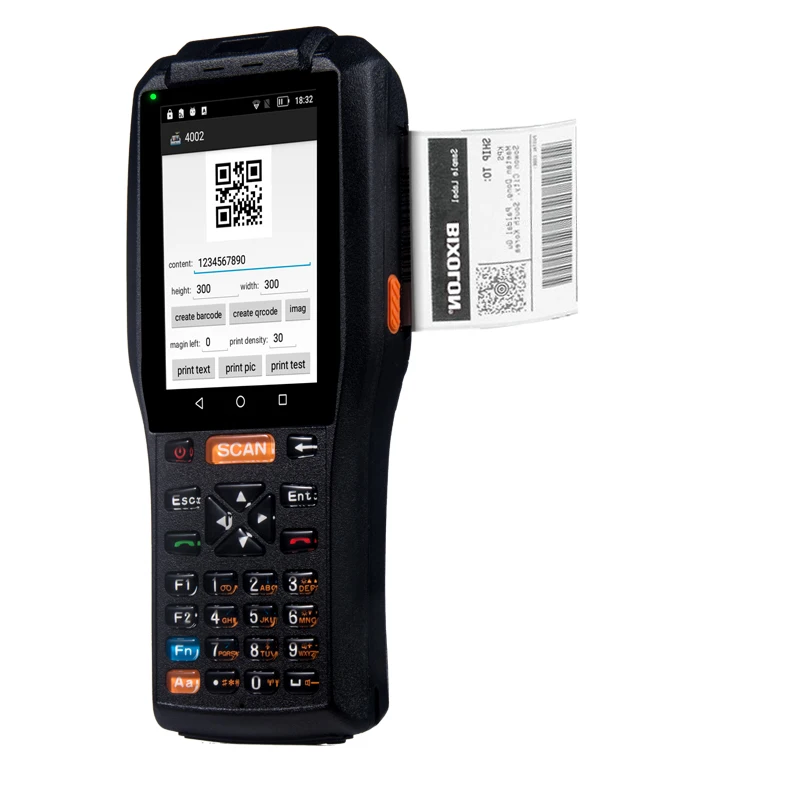 

Portable 4G network pos terminal Android handheld pda with built-in thermal printer