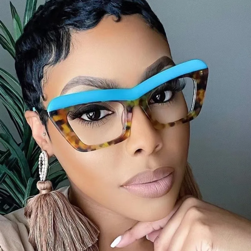 

2023 New design women metal frame optical tr90 cat eye computer eyeglasses blue light frame blocking glasses frame