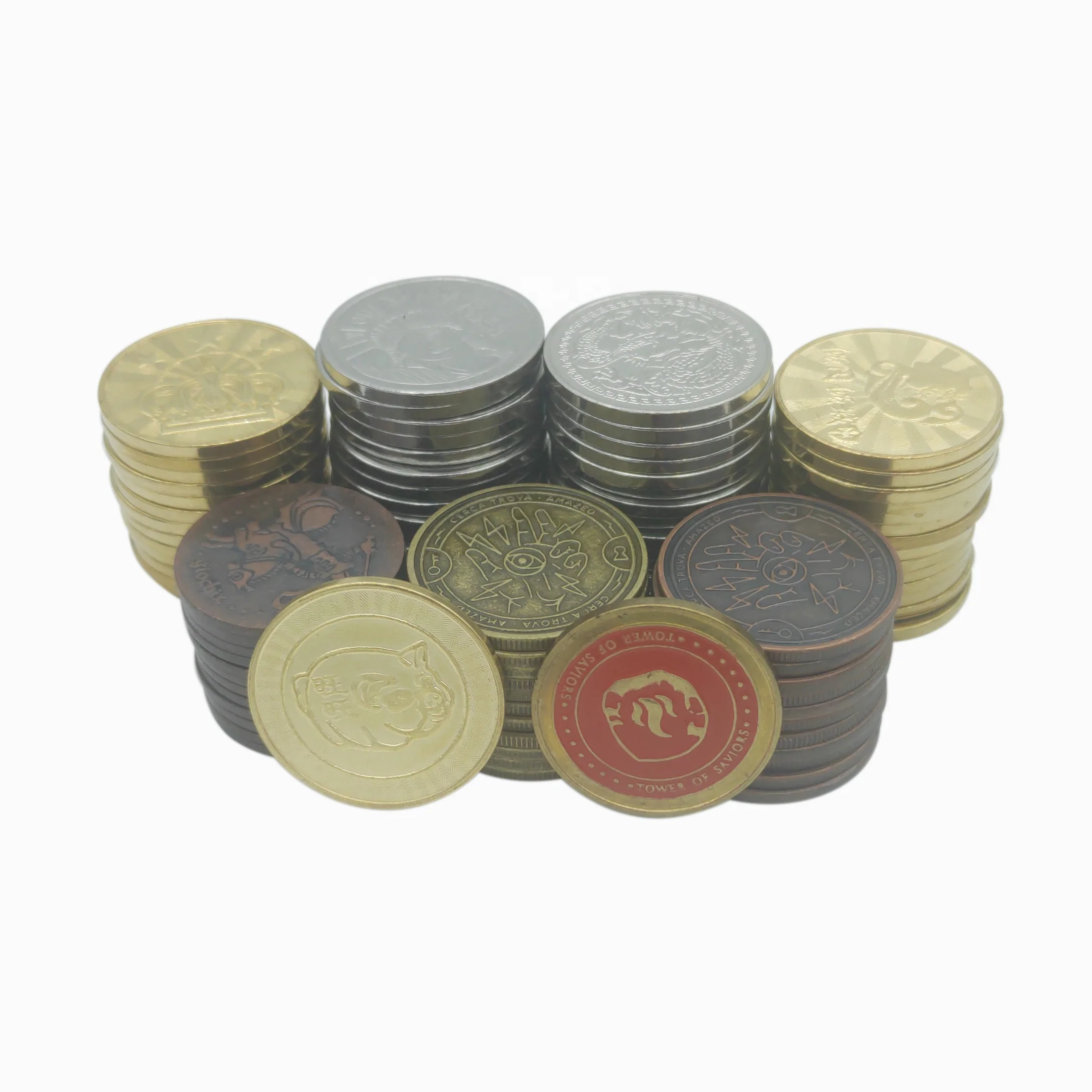 

Wholesale cheap arcade metal games token coins custom arcade game machine token coin for coin operated vending machine, Silver, gold or other colors