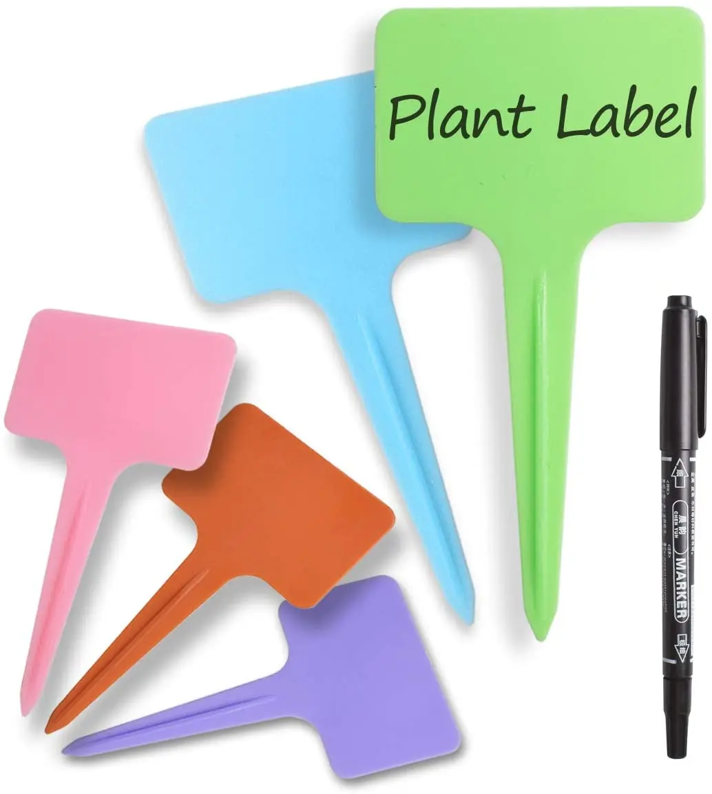 30 New plastic labels nursery tags plant pot label tag outdoor seed cacti PURPLE