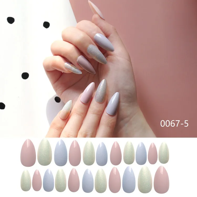 

reusable press on nails almond nails artificial press on nail