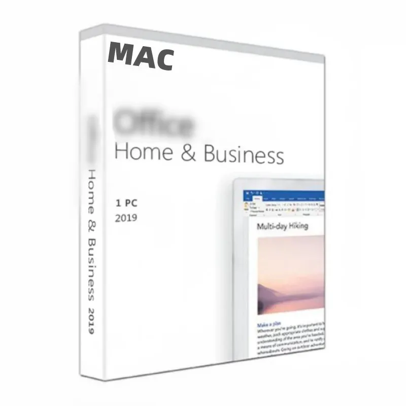 Genuine 0ffice 2019 Home and Business Bind License Key For MAC 12Months Warranty Off 2019 HB MAC Software Email Delivery