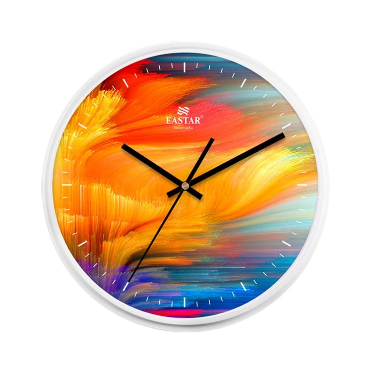 

12Inch customer style custom picture custom silent scanning round quartz wall clock