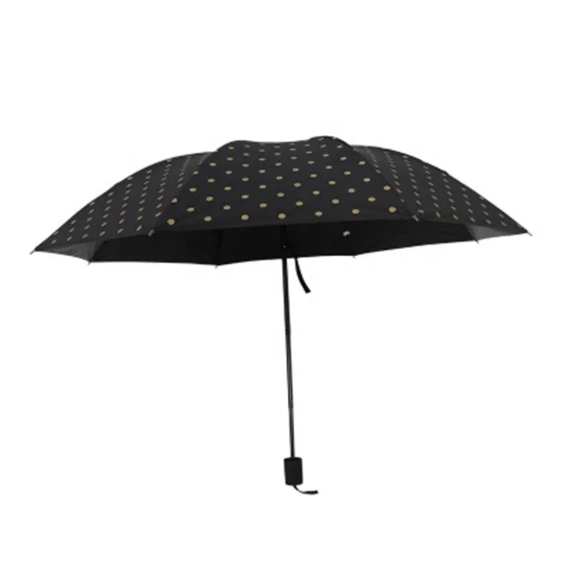 

Wave Point Women Men Dual-purpose Umbrella Folding Sun Custom LOGO Umbrella, White/pink/black/blue/light blue