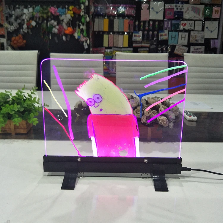 Hot Sale Fluorescent Drawing Board Toy Night Light Drawing Board With