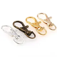 

2018 New 10pcs/lot 20x35mm Keychain 4 Colors Swivel Lobster Clasp Clips Hook Key Chain Split Key Ring Hot Sale