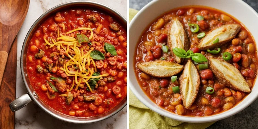 Mango Tango Chicken Chili with lime garnish