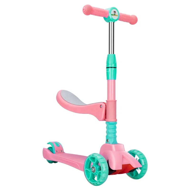 

Three-in-one scooter children's pedal yo-yo car flashing wheel three-wheeled scooter