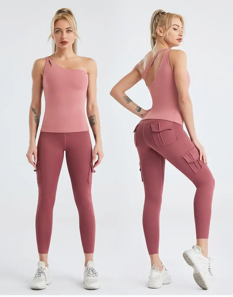 

Factory Wholesale Fashion Design High Waist Yoga Pants Leggings With Phone Pocket, Customized colors