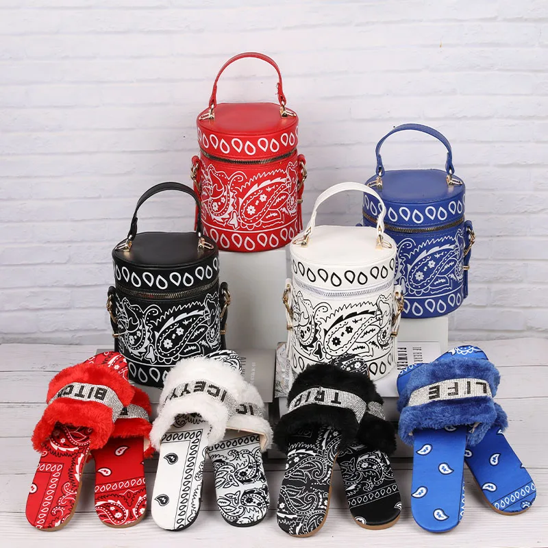 

Purses And Slippers Set 2022 New Arrival Women Pu Handbags Ladies Handbags Handbags Designer Brand Hand Bags