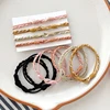 Wholesale Korean Women Hair Accessories Elastic Hair Band Colorful Handmade Braided knotted Hair Tie