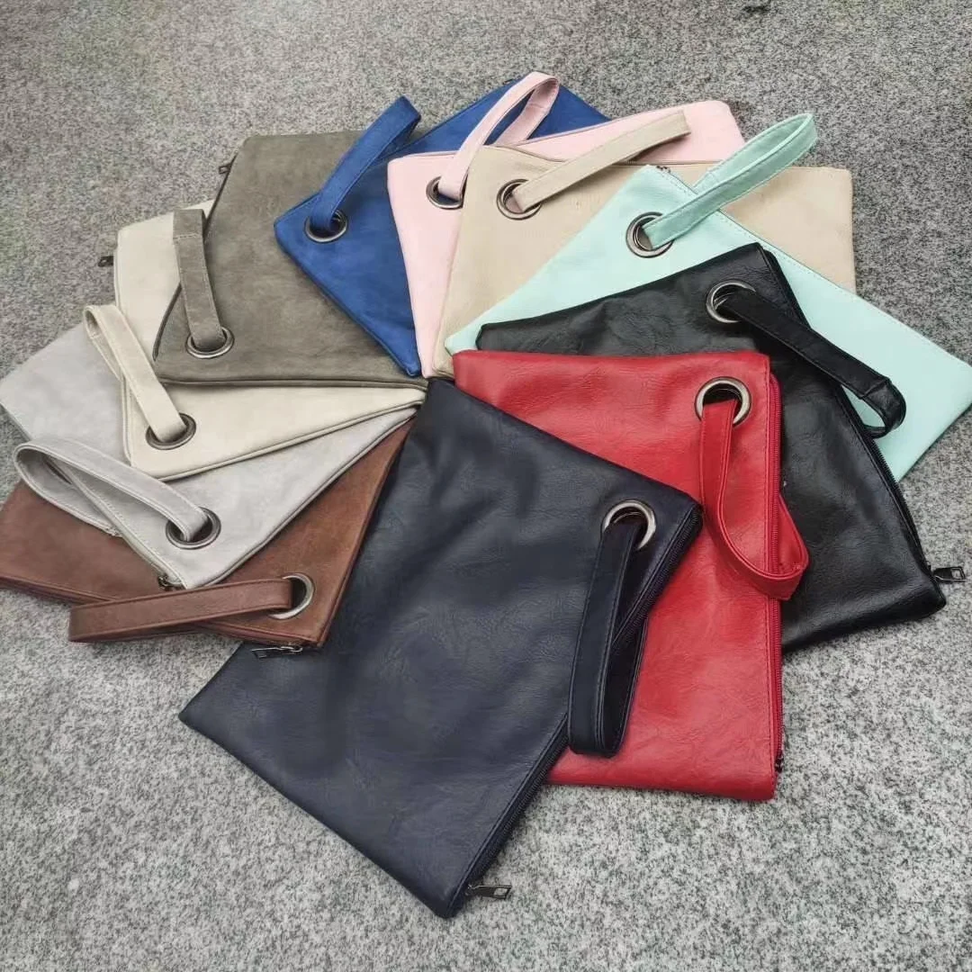 

Hot Sale Women Handbag Soft Leather Ladies Oversized Wristlet Clutch Bag