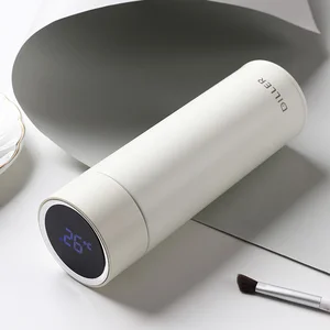 Image of Temperature display smart insulated thermos vacuum flask water bottle with temperature display