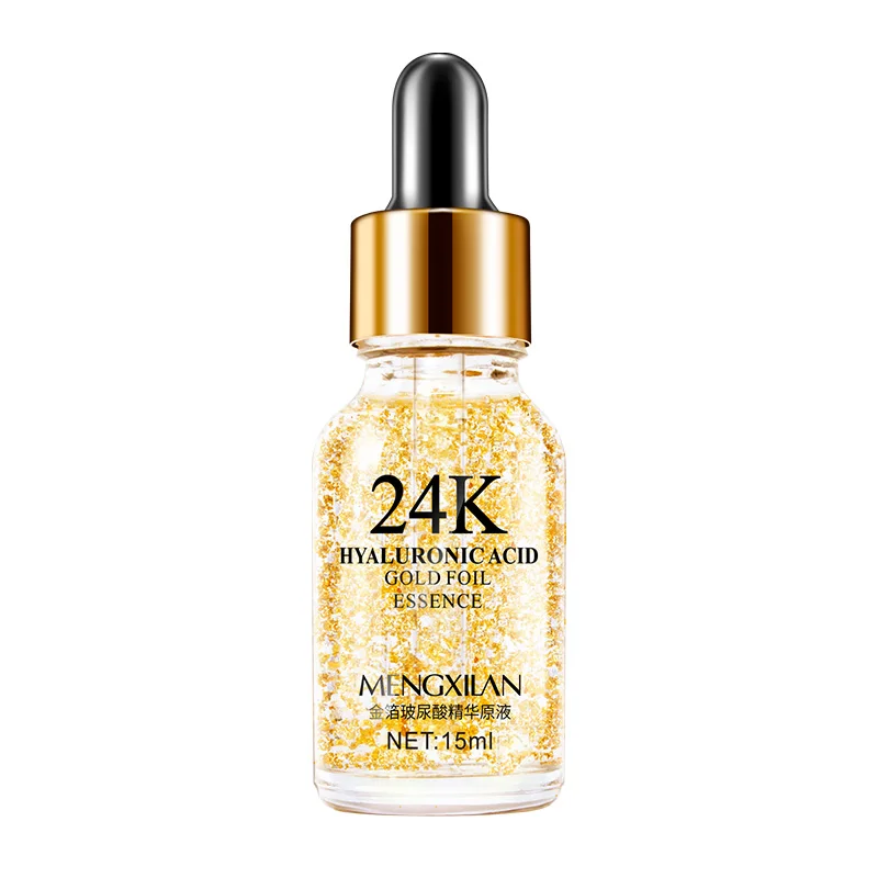 

Hot sales Private label 24k water soluble gold and hyaluronic acid for anti aging face serum nourishing skin care serum