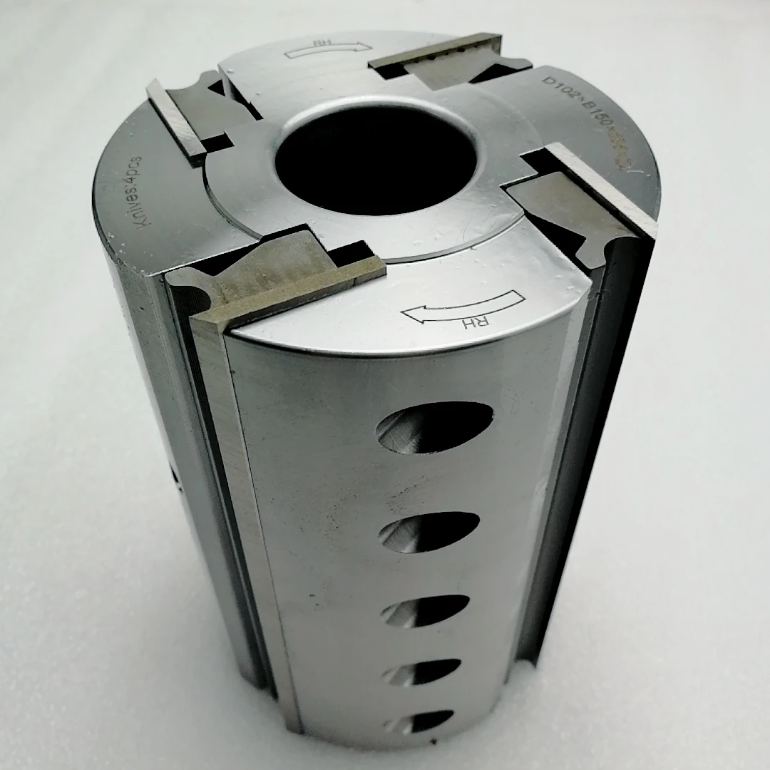 钢体刨床/压moul头 4 翼 w/md hss 刀 150毫米长 x 125毫米 d x 月-1