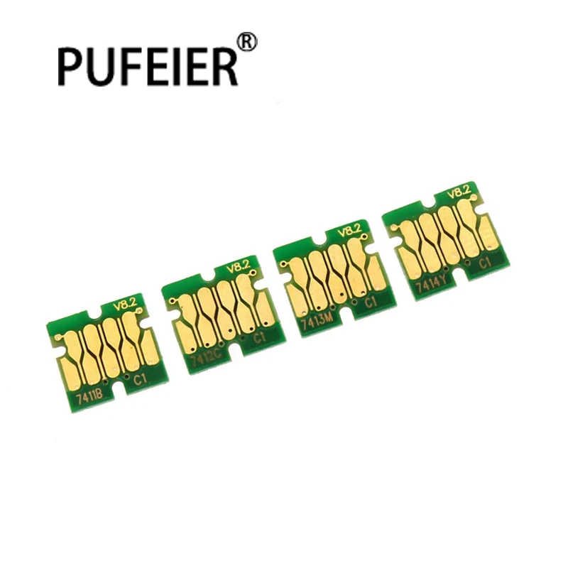 

T7411 T7412 T7413 T7414 One Time Chip Compatible For Epson SureColor F6000 F6070 F7000 F7100 F7070 F7170 F7200 Cartridge Chip