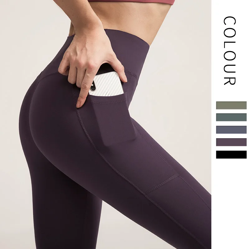 

wholesale womens fitness yoga wear sportswear high waist gym pants pocket leggings