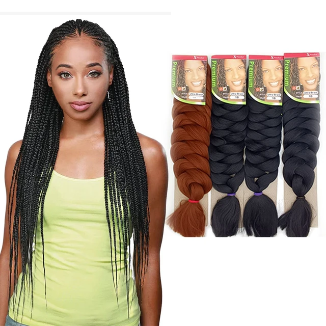 

free sample 82 inches 165g xpressions synthetic braiding hair ombre jumbo braids cheap ultra extension pre-stretched hair