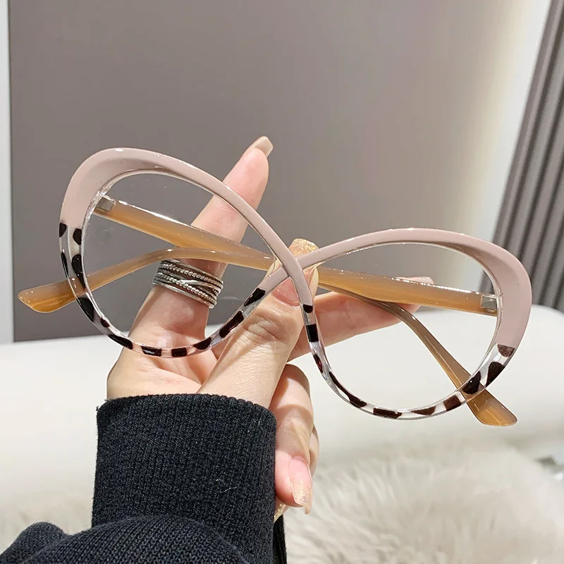 

8009 Luxury retro optical frame women custom Photochromic glasses blue light blocking frame round eyeglasses frames glass