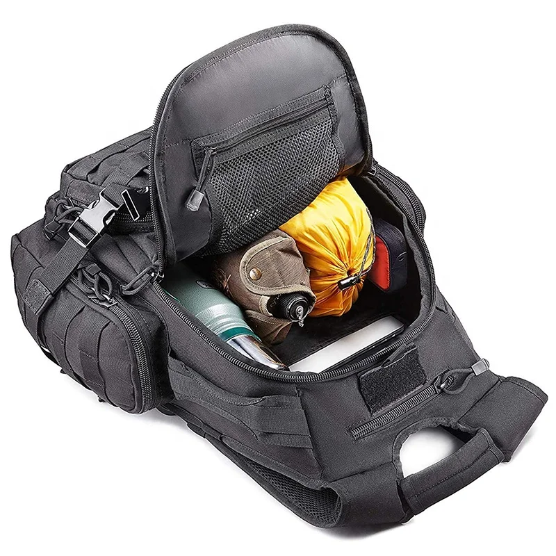 

YAKEDA Survival Outdoors Camping Hunting Hiking 40L Waterproof Black Carrying Rucksack Military Tactical Backpack