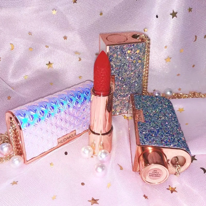 

Factory Wholesale Waterproof Long Lasting Creamy Moisture Matte Velvet Lipstick In Gold Tube