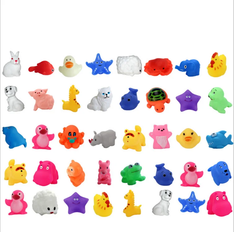 
Many Type Choose floating PVC Duck sound squeeze Animal BathToys For Kids 