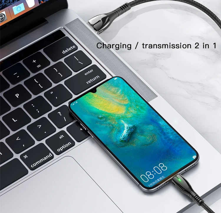Yesido Nylon Braided znic Alloy Plating Data Cable Line Wholesale Usb Charging Cable For Iphone