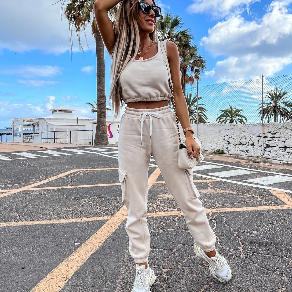 

Simple Traje De Sudor Womens Sweat Suits Unisex Training & Jogging Wear Joggers Mujer Track Pants Plain Gym Slim Fit Tracksuit, 9 colors