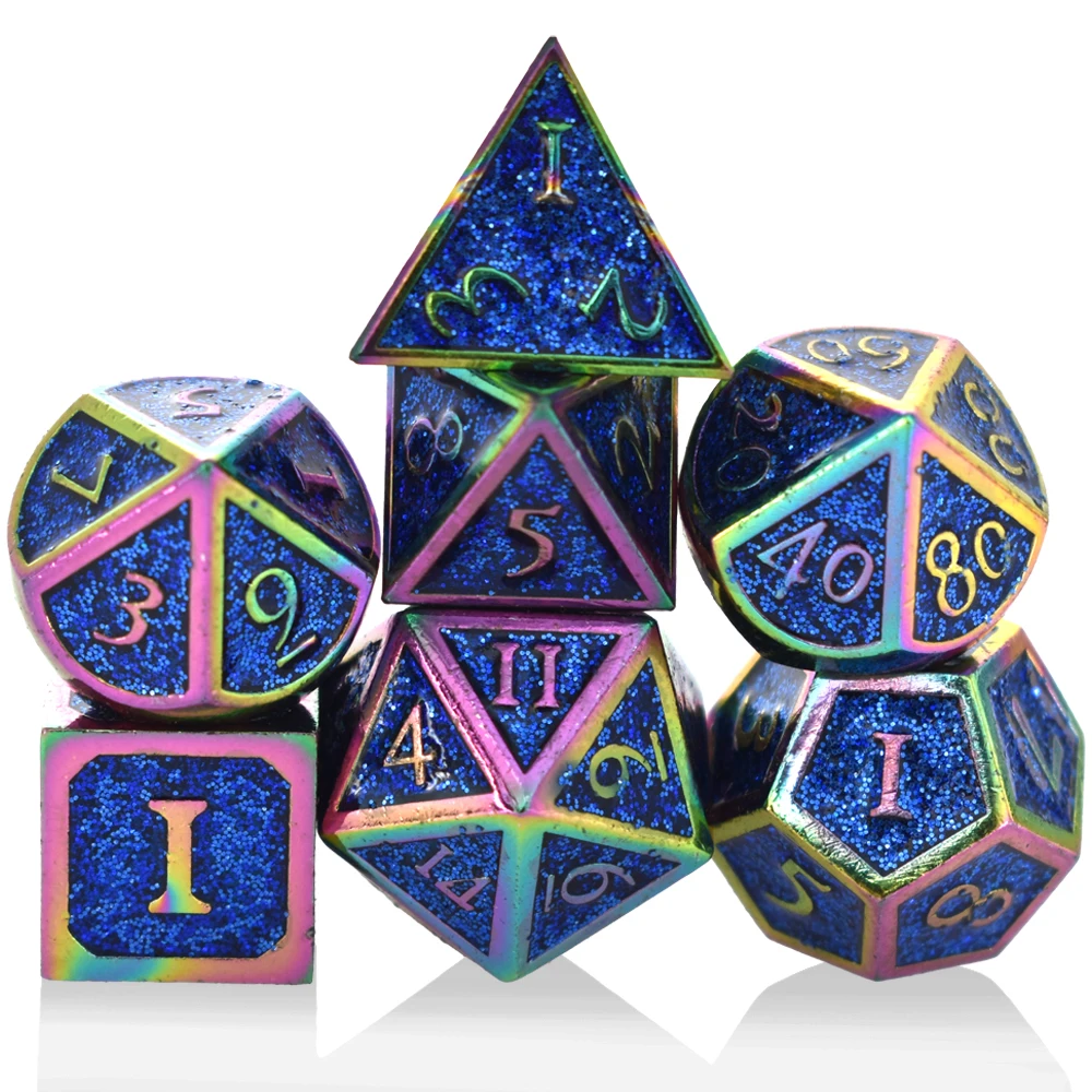 

Wholesale 7pcs Dnd Metal Dice Set Dungeons and Dragons DND Polyhedral Metal Dice Set, Customized color