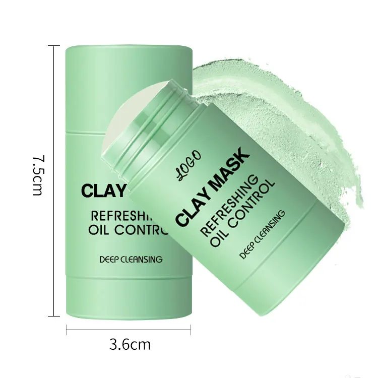 

private label 40g cleansing facial green tea mud mask oil control clay mask stick