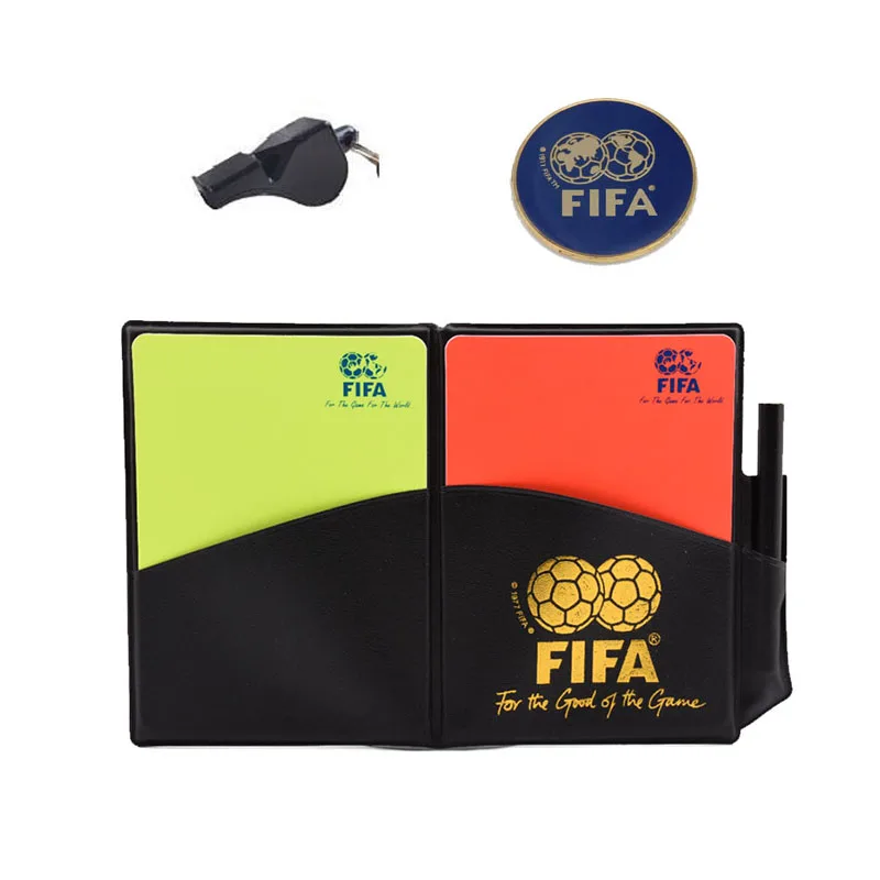 

Soccer Referee with Coin Whistle Red and Yellow Card Tools Football Referee Match Set Outdoor Survival Equipment