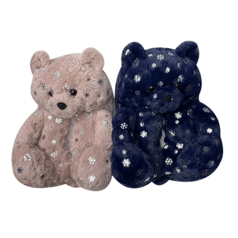 

Teddy bear slippers 2022 new arrivals fuzzy teddy Wholesale Plush New Style Slippers House Teddy Bear Slippers for Women Girls