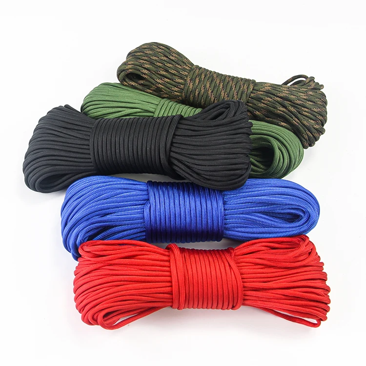 

Factory Customized Braid 9 Strand Survival Paracord 2mm 3mm 4mm 6mm Polyester Paracord Parachute Cord 550 750 Lbs Nylon Rope, Multicolor can be customized