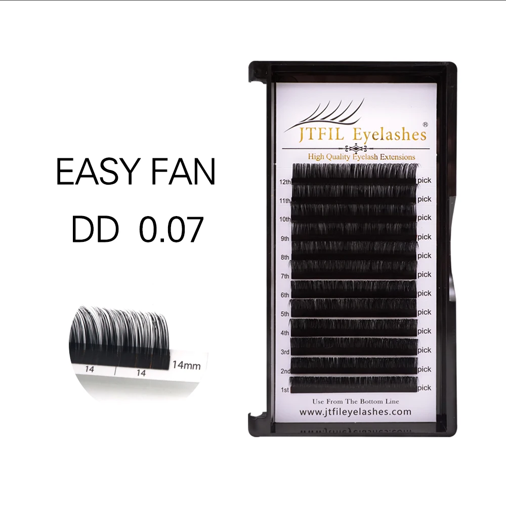 

Volume Eyelash Extensions 0.10 D Cur 16mm Premade Fans 2D 3D 4D 5D 6D 20D Easy Fan Lash Self Fanning C D Curl 8-18mm