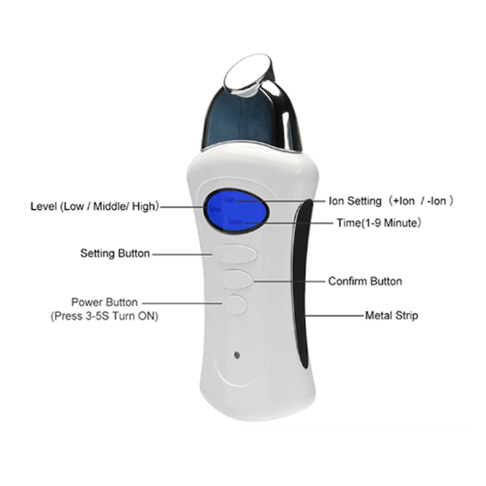 

ABS and Stainless Steel Material Skin Tightening Detox Pore Shrinking Galvanic Electric Microcurrent Facial Machine