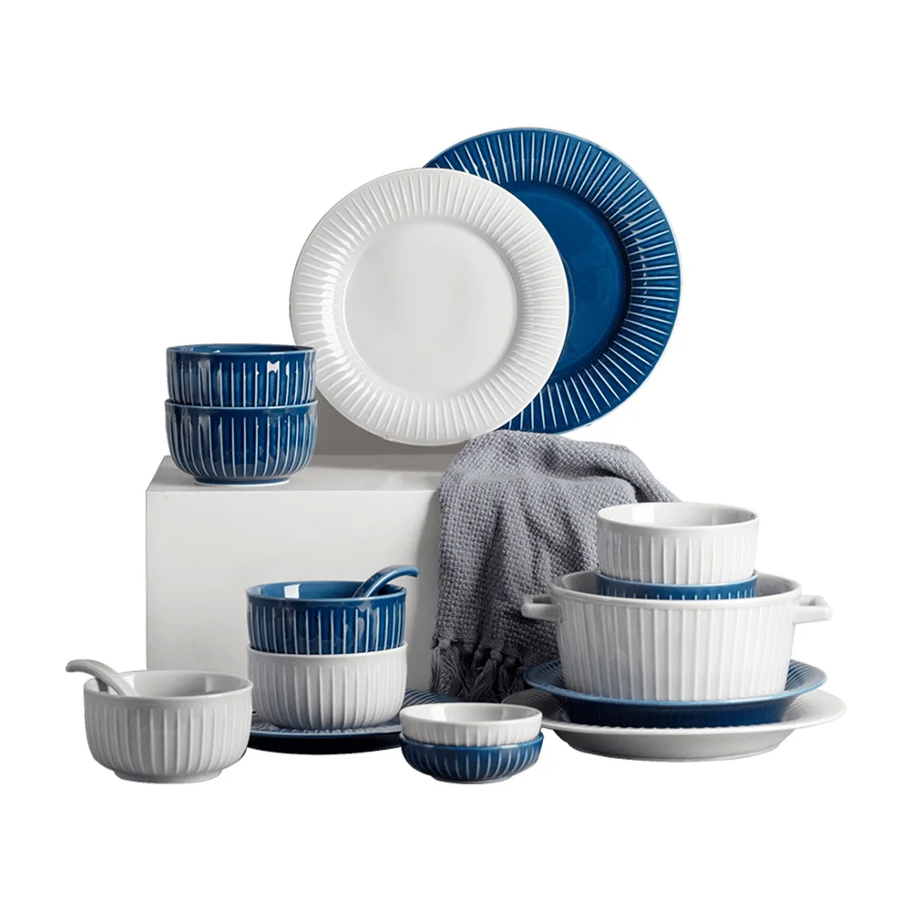 

High Quality Japanese Style Hotel Dinner Set Ceramic Dinnerware For Home
