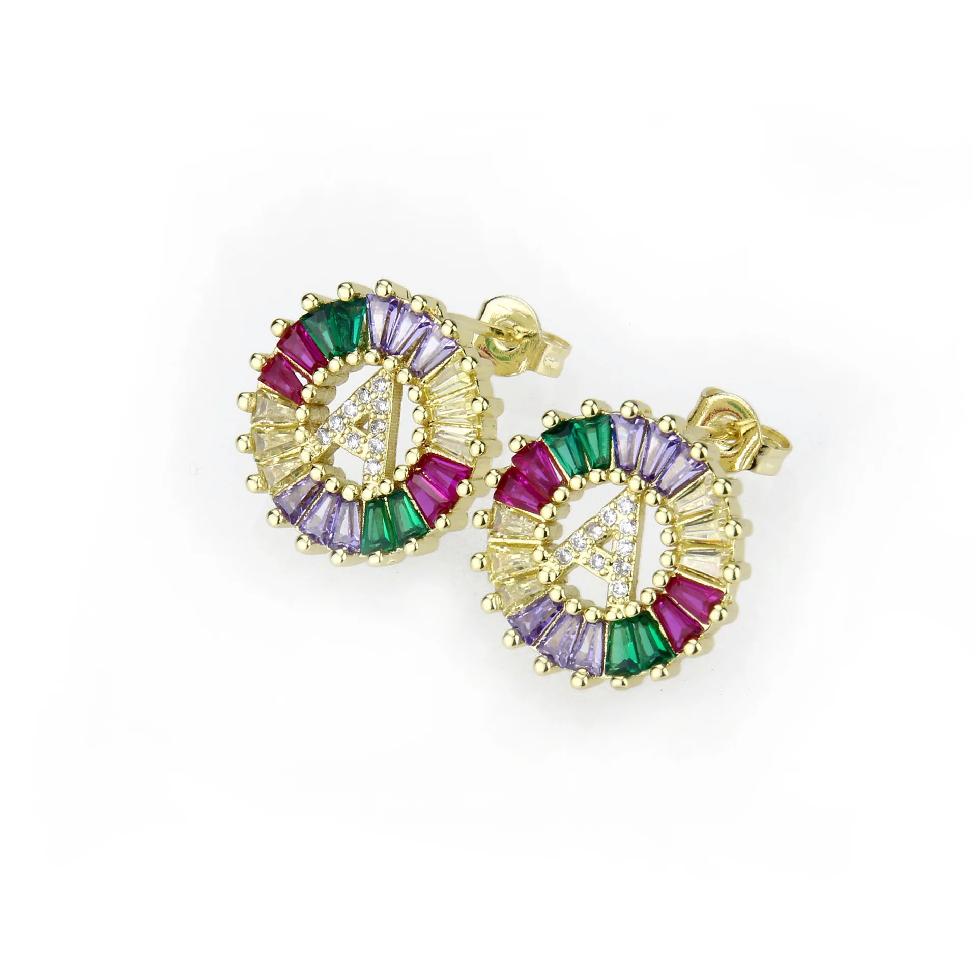 

China Supplier New Fashion Women Personalized Colorful Jewelry Earring Letter Earrings, As picture