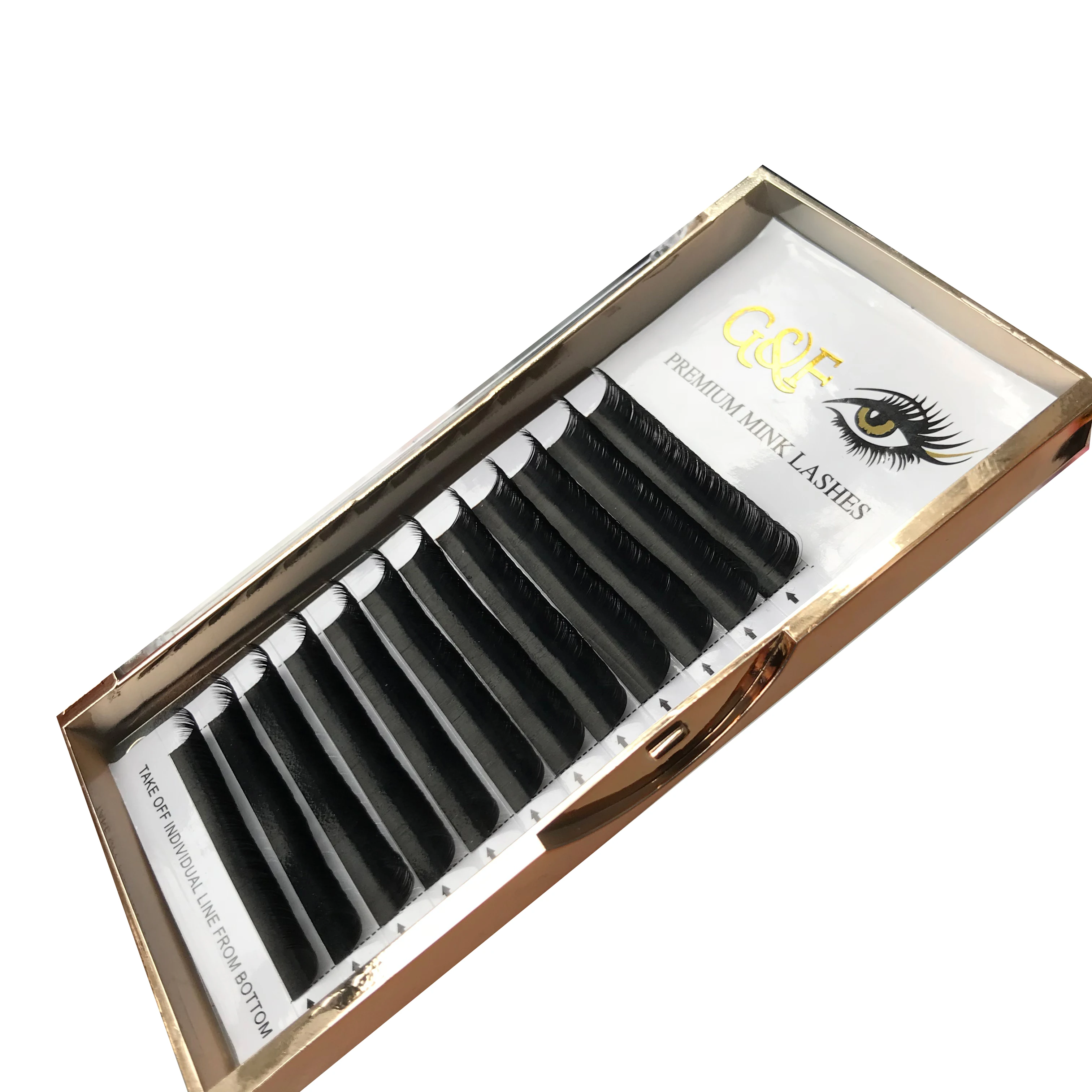 

Individual Mink Volume Eyelash Extension Lashes Private Label Las Extension Supplies Professional Lash Tray Wholesale, Natural black
