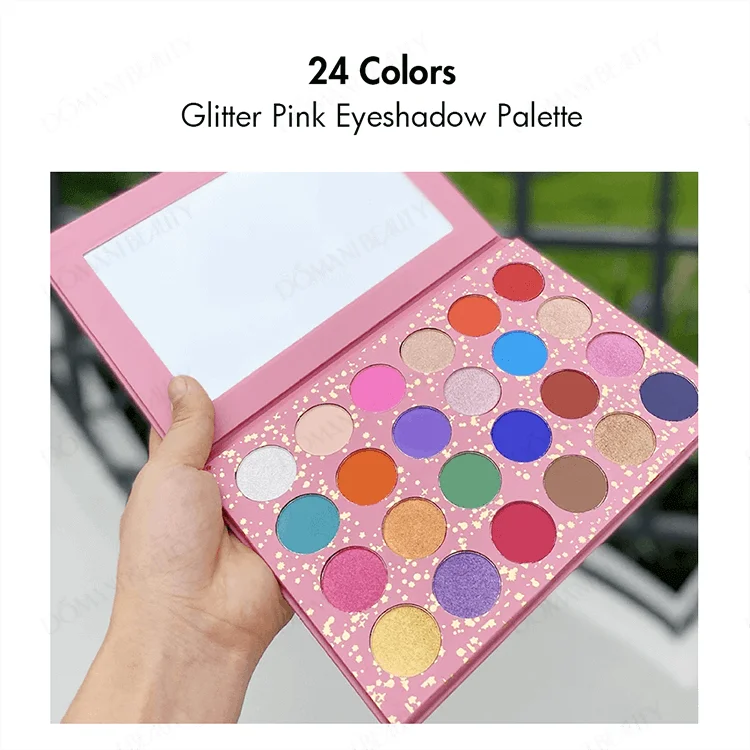 Vender 24 Colors High Pigment Eye Shadows Girl Professional Eye Makeup Matte Pink Eyeshadow Palette