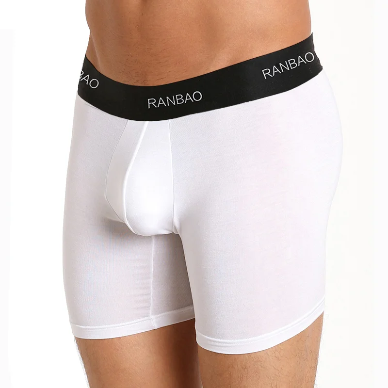 Trendy Summer Male Bamboo Boxer Briefs Young Pattern Breathable And Comfortable Ultra Man Boxers 2996