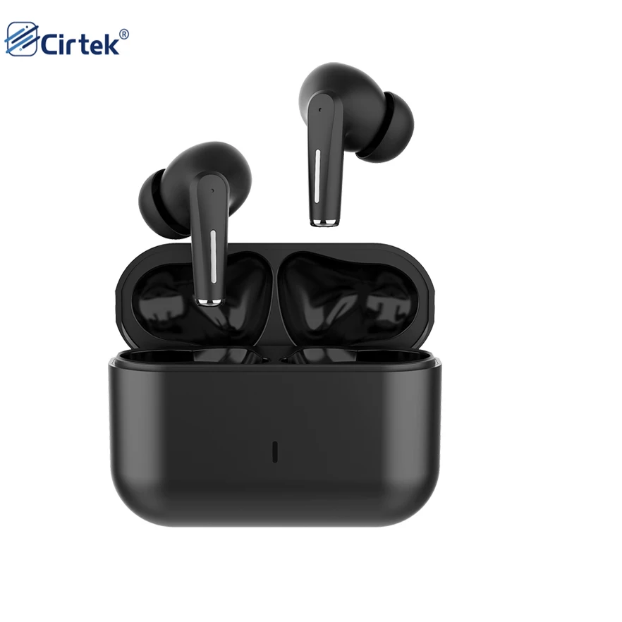 

Cirtek free shipping ANC tws sports earset earplugs cordless headset latest earbuds super bass headphones and earphones, Black