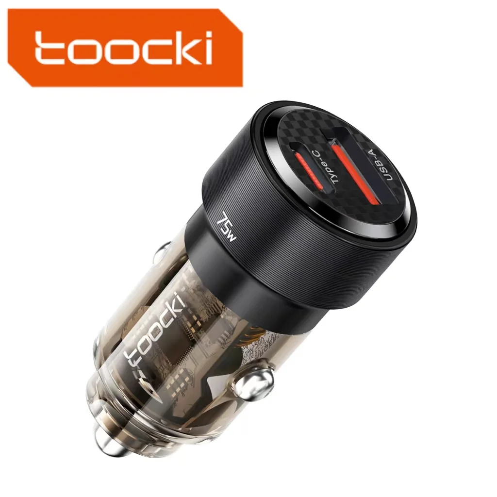 

Toocki Wholesale 75W Car Charger USB Charger Type-C Fast Charging USB Car Charger Adapter