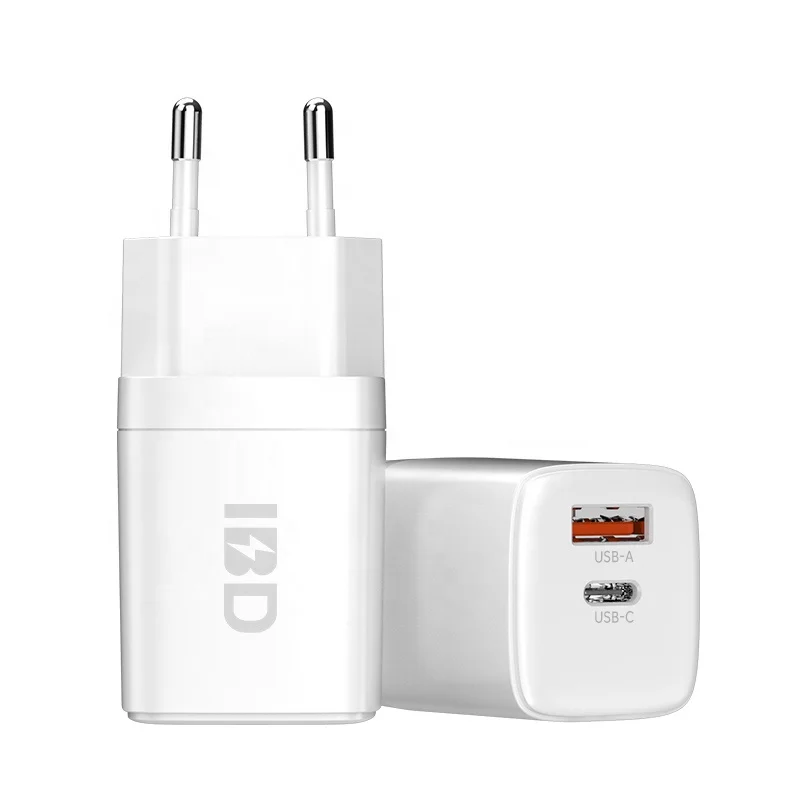

2 ports 20w PD charger for iphone 13 usb c wall charger, White, black