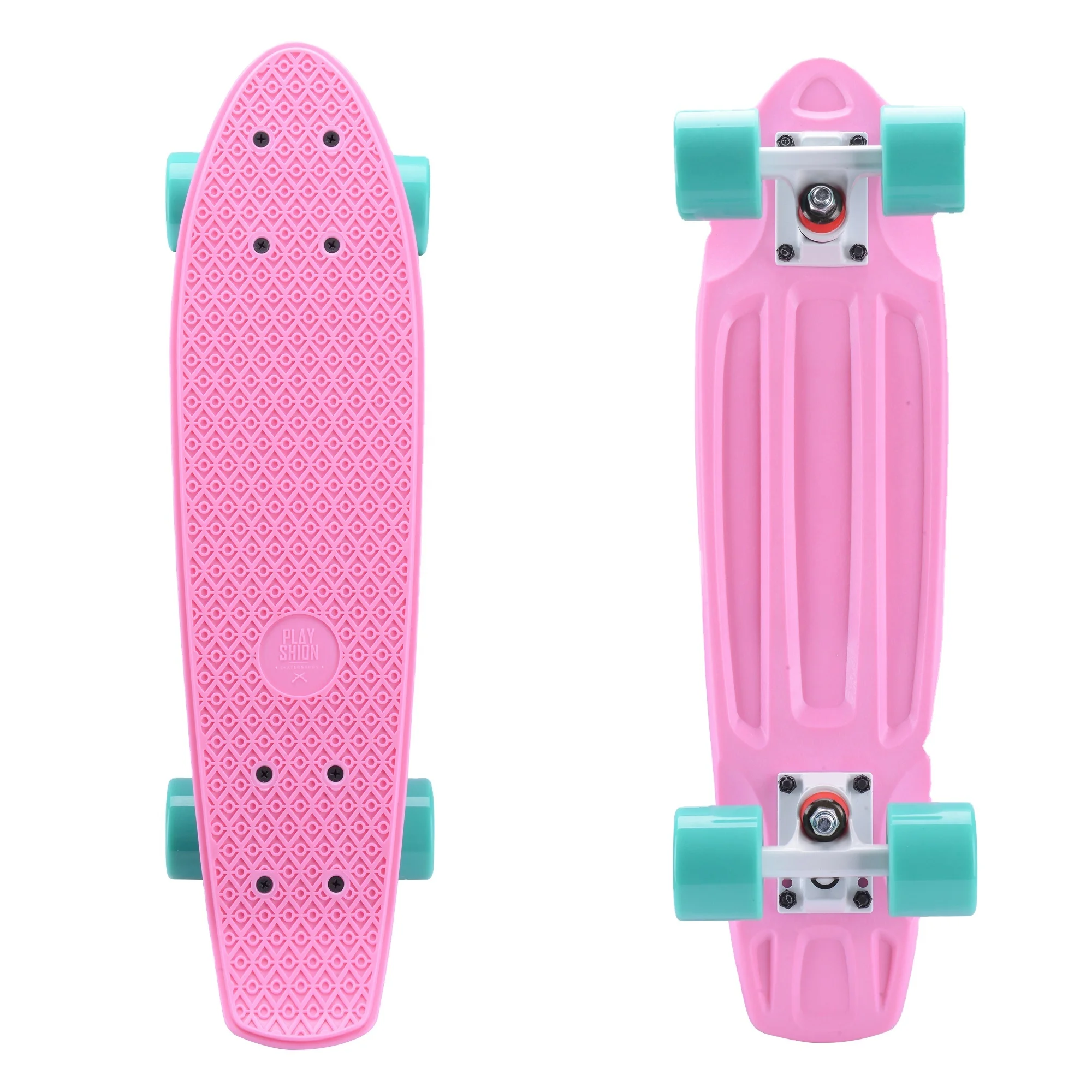 

mini 22 inch complete toddler skateboard plastic Penny board cruiser skateboard with big LED wheel